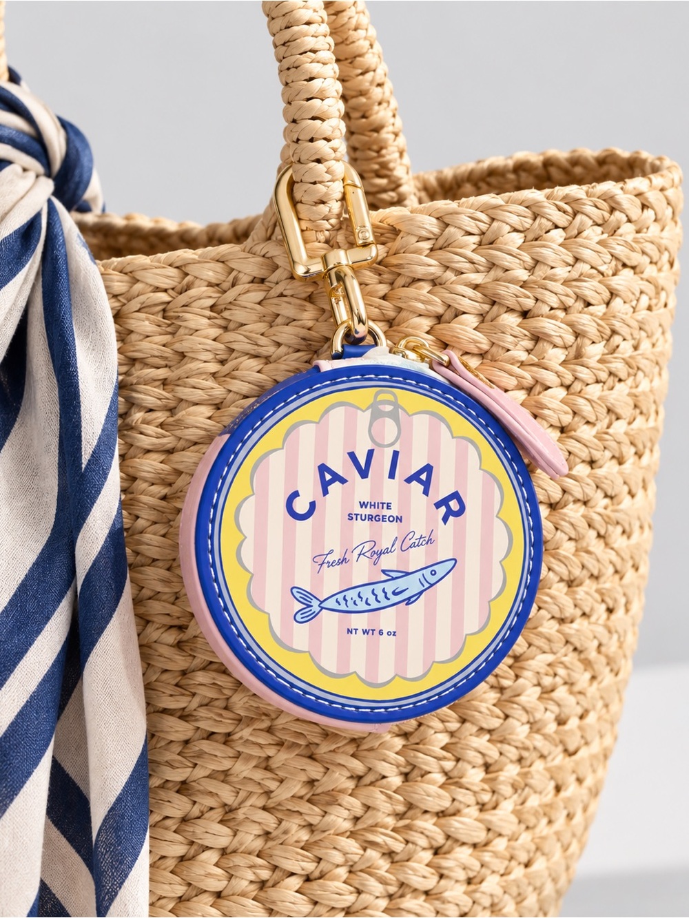 Caviar Keychain Coin Purse Charm Pouch Mediterranean Coast